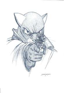 Sanjulian | Original drawing with blue pencil  - Blacksad | Catawiki