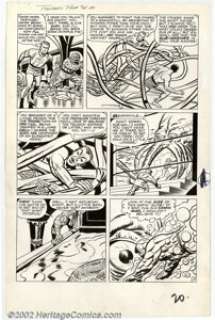 Jack Kirby and Dick Ayers - Original Art from Fantastic Four #14, Page 17 (Marvel, 1962). The FF springs into - | Heritage