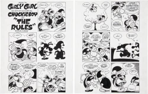 Peter Bagge and Eric Reynolds Measles #3 Complete 2-Page Story "The Rules" Original Art (1999). Mean - | Heritage