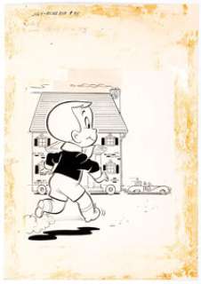Warren Kremer Richie Rich #95 Cover Original Art (Harvey, 1970). A mere RV won’t work for the Rich family! This - | Heritage