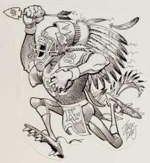 Jack Davis - Kansas City Chiefs NFL Illustration Original Art (Hot Shots, c. 1990s).  That rambunctious Davis - | Heritage