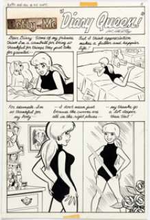Al Hartley Betty and Me #44 Complete 5-Page Story Original Art (Archie Comics, 1972). Betty is the "Diary - | Heritage
