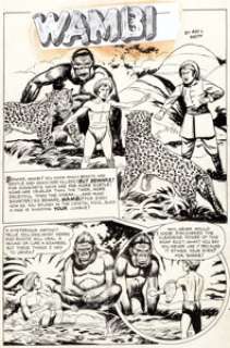Henry Kiefer Wambi, Jungle Boy #8 Partial Story Original Art Group of 11 (Fiction House, 1950). Another - | Heritage