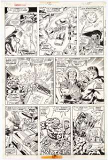 George Perez and Joe Sinnott Fantastic Four #176 Original Art Panel Page (Marvel, 1976). Perez’ dynamic design - | Heritage