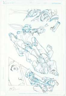 Kalman Andrasofszky iCandy #1 Panel Page Original Art (DC, 2003).  Real-life video game super-heroine iCandy -