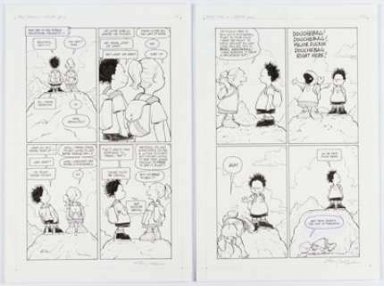 Terry Moore CBLDF Presents Liberty Comics Complete 2-Page Story  Original Art (Image, 2012) (Total: 2 Original Art) ... (Total:  2) | Heritage