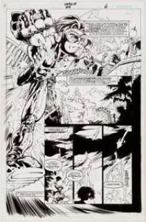 Eric Battle and Aldrin Aw (as Buzz) Impulse #68 Story Page 6 Adam Strange Original Art (DC, 2001). A key page -