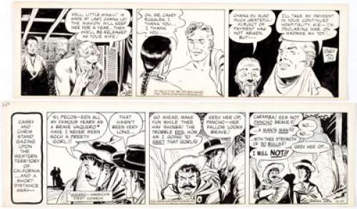 Warren Tufts Casey Ruggles Daily Comic Strip Original Art Group of 2(United Features Syndicate, 1949-52). Here - | Heritage