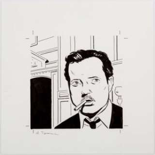 Adrian Tomine New Yorker Magazine February-2004 Illustration Orson Welles Original Art (New Yorker, 2004). - | Heritage