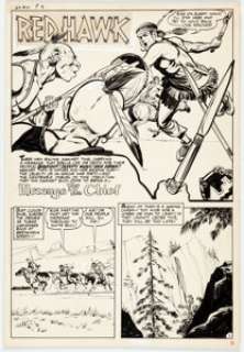 Bob Powell Straight Arrow #51 Complete 6-Page Story Original Art (Magazine Enterprises, 1955).... (Total: 6 Original Art) | Heritage