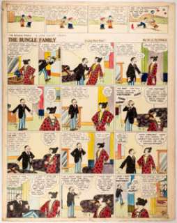 Harry Tuthill The Bungle Family Hand-Colored Sunday Comic Strip Original Art dated 9-15-29 (H. J. Tuthill, 1929).... | Heritage
