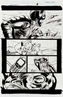 Bryan Hitch and Andrew Currie The Ultimates #3 Story Page 4 Giant Man and the Wasp Original Art (Marvel, 2002)....