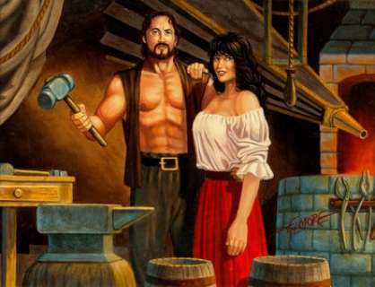 Larry Elmore Wheel of Time Premier Edition "Lord Perrin" Collectible Card Game Trading Card Painting Original Art ... | Heritage