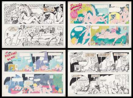 Geradts, Evert | 2 Original pages + 2 associated colourings  - Jan Zeiloor en Suusje  - (1979) | Catawiki