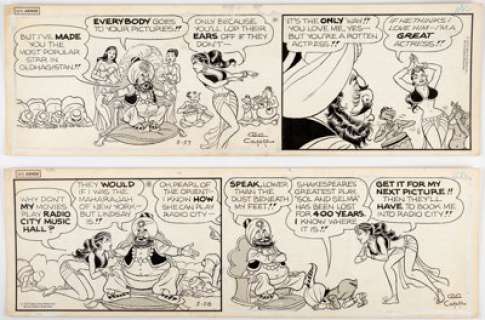 Al Capp Li’l Abner Daily Comic Strip Original Art Group of 2 Consecutive (News Syndicate Co., 1973).... (Total: 2 Original Art) | Heritage