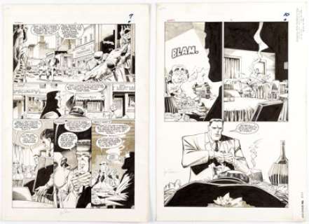  - Joe Staton and Mark Nelson The Huntress #14 Story Pages 5 and 8 Original Art (DC, 1990).
 ... (Total: 2 Original Art)
