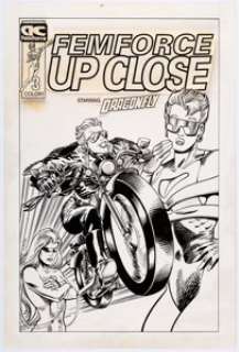  - Mark Heike Femforce Up Close #3 Cover Original Art (AC Comics, 1992)....