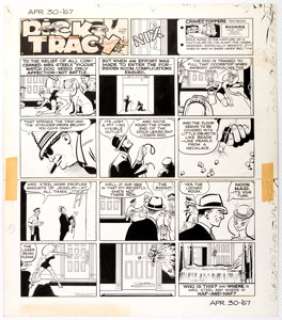 Chester Gould Dick Tracy Sunday Comic Strip Original Art dated 4-30-67 (Chicago Tribune, 1967).... | Heritage