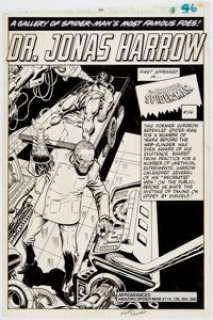 Keith Pollard The Spectacular Spider-Man Annual #3, Complete 1-Page Story "Dr. Jonas Harrow" Original Art (Marvel ... | Heritage