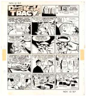 Chester Gould Dick Tracy Sunday Comic Strip Original Art dated 11-12-67 (Chicago Tribune Syndicate, 1967). ... | Heritage