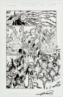 George Pérez, Al Vey, and Scott Hanna Avengers #30 Page 12 Original Art (Marvel, 2000). The Avengers and - | Heritage