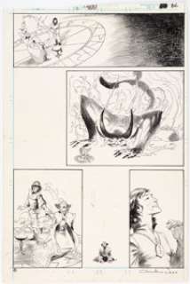  - Charles Vess Thor #400 Story Page 8 Loki and Surtur Original Art (Marvel, 1989)....