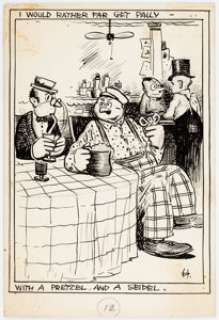 George Herriman archy does his part Interior Illustration Original Art (Doubleday, 1935).... | Heritage