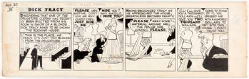 Chester Gould Dick Tracy Daily Comic Strip Original Art dated 8-20-45 (Chicago Tribune, 1945).... | Heritage