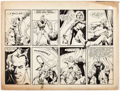 Charles Sultan Yankee Doodle Jones Fragmentary Page, Lower Section Original Art (1940s).... | Heritage