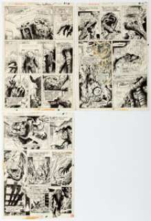 Tom Sutton Giant-Size Man-Thing #5 Story Pages Original Art Group of 3 (Marvel Comics, 1975).... (Total: 3 Original Art) | Heritage