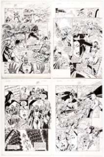  - Rob Phipps, Al Vey, and Barb Kaalberg Mantra #4 Story Pages Original Art Group of 4 (Malibu, 1993).... (Total: 4 Comic Books)