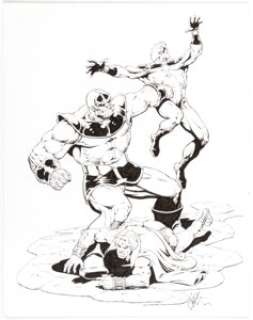 Jim Starlin - Thanos, Captain Marvel, and Adam Warlock Specialty Illustration Original Art (undated).... | Heritage