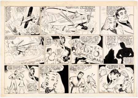 Zack Mosley Smilin’ Jack Daily Comic Strip Original Art Dated 8-26-41(News Syndicate Co. Inc., 1941).... | Heritage
