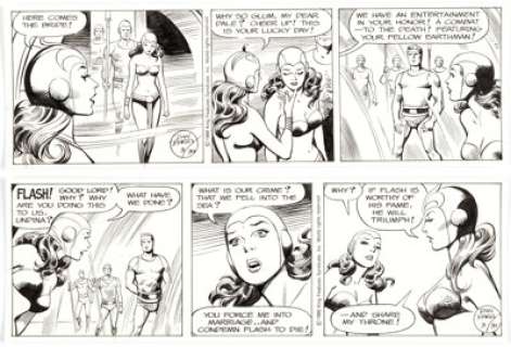 Dan Barry Flash Gordon Daily Comic Strip Original Art Group of 2 (King Features Syndicate, 1988).... (Total: 2 Original Art) | Heritage