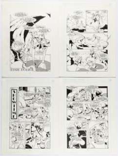 Steve Moncuse Fish Police #16 Complete 22-Page Story Original Art, Stats of 4-Page Story, and All Color Guides Gro... (Total: 52 Items) | Heritage