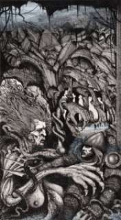  - Ian Miller Eaters of the Dead Paperback Novel Illustration Original Art (Bantam, 1976)....