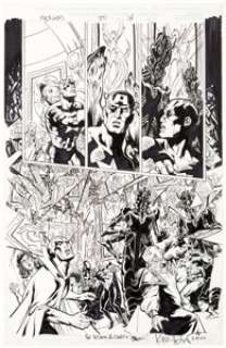 Kieron Dwyer and Rick Remender Avengers #50 Story Page 18 Original Art (Marvel, 2002)....