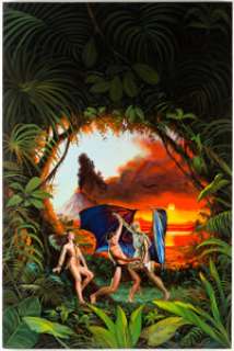 Michael Herring Out of Time‘s Abyss Paperback Novel Cover Painting Original Art (Ballantine-Del Rey, 1992). ...