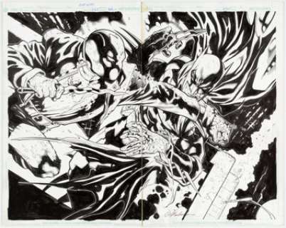 Doug Mahnke and Tom Nguyen Batman #635 Double Splash Page Original Art (DC Comics, 2005).... (Total: 2 Illustration Art)