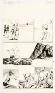 Arturo del Castillo LancioStory Vol.7 #9 Story Page 8 Los Vikingos Original Art (Eura Editoriale, 1981)....