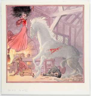 Charles Vess Neil Gaiman and Charles Vess‘ Stardust #3 Page 46 Original Art (DC, 1998). Striking image of a -