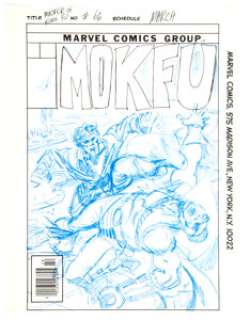 Dave Cockrum Master of Kung Fu #66 Cover Preliminary Original Art (Marvel, 1978). Cockrum plans out an epic kick - | Heritage