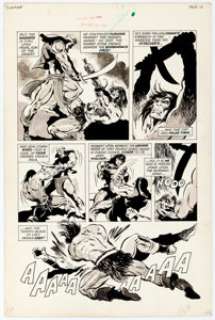Pablo Marcos The Savage Sword of Conan #9 Story Page 13 Original Art (Marvel, 1975). Conan forces Fazal’s own - | Heritage