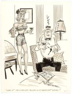 Jefferson Machamer Fun House Comedy July 1968 Panel Gag Illustration Original Art (Humorama, Inc., 1968).  -