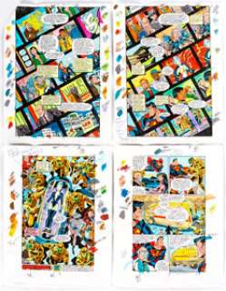 Marie Severin Superman Adventures #65 Complete Story Color Guide Group of 22 (DC Comics, 2002). ... (Total: 22 Items)