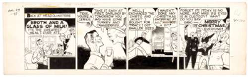 Chester Gould Dick Tracy Daily Comic Strip Original Art dated 12-24-45 (Chicago Tribune Syndicate, 1945). A gaunt - | Heritage