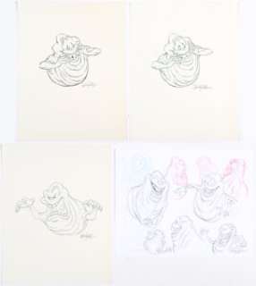 Thom Enriquez | Ghostbusters II Slimer Illustrations Original Art Group of 4 (Columbia, 1989). | Heritage