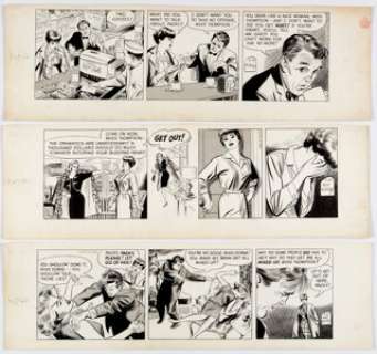 Alex Kotzky - Apartment 3-G Daily Comic Strip Original Art Group of 3 (Publishers Syndicate, 1962)