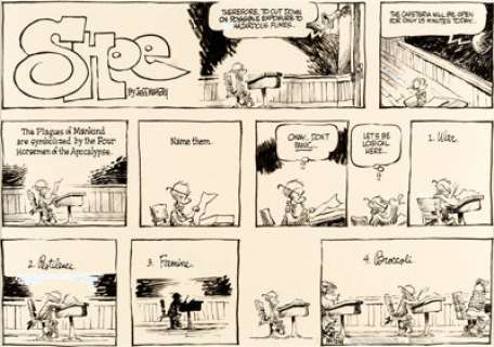Jeff Macnelly | Shoe Sunday Comic Strip Original Art dated 4-6-86 (Tribune Media Services Inc., 1986). | Heritage
