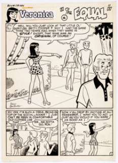 Dan Decarlo | Archie’s Girls Betty and Veronica #179 Complete 5-Page Story "The Equal" Original Art (Archie, 1970). | Heritage